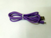 Дата-кабель microUSB плетеный шнур, фиолетовый